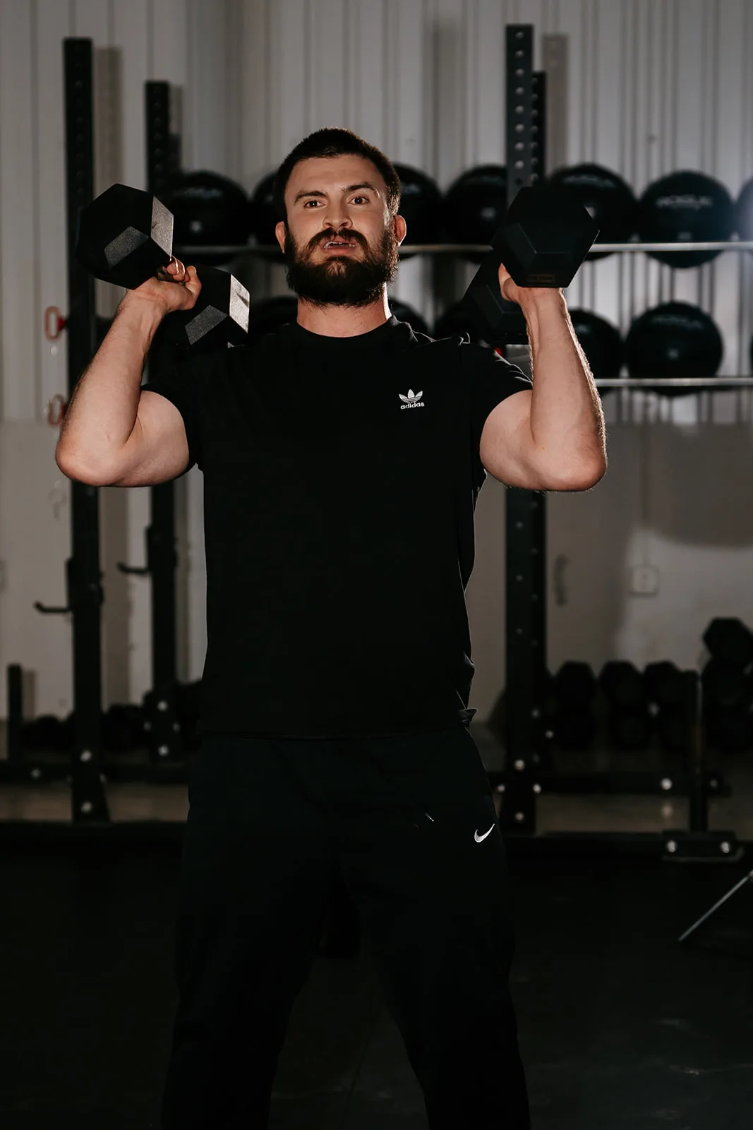 Dumbbell training at Elevate Motion